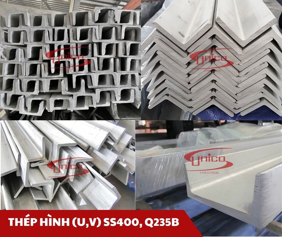 Thép hình U,V SS400, Q235B - Unico Steel